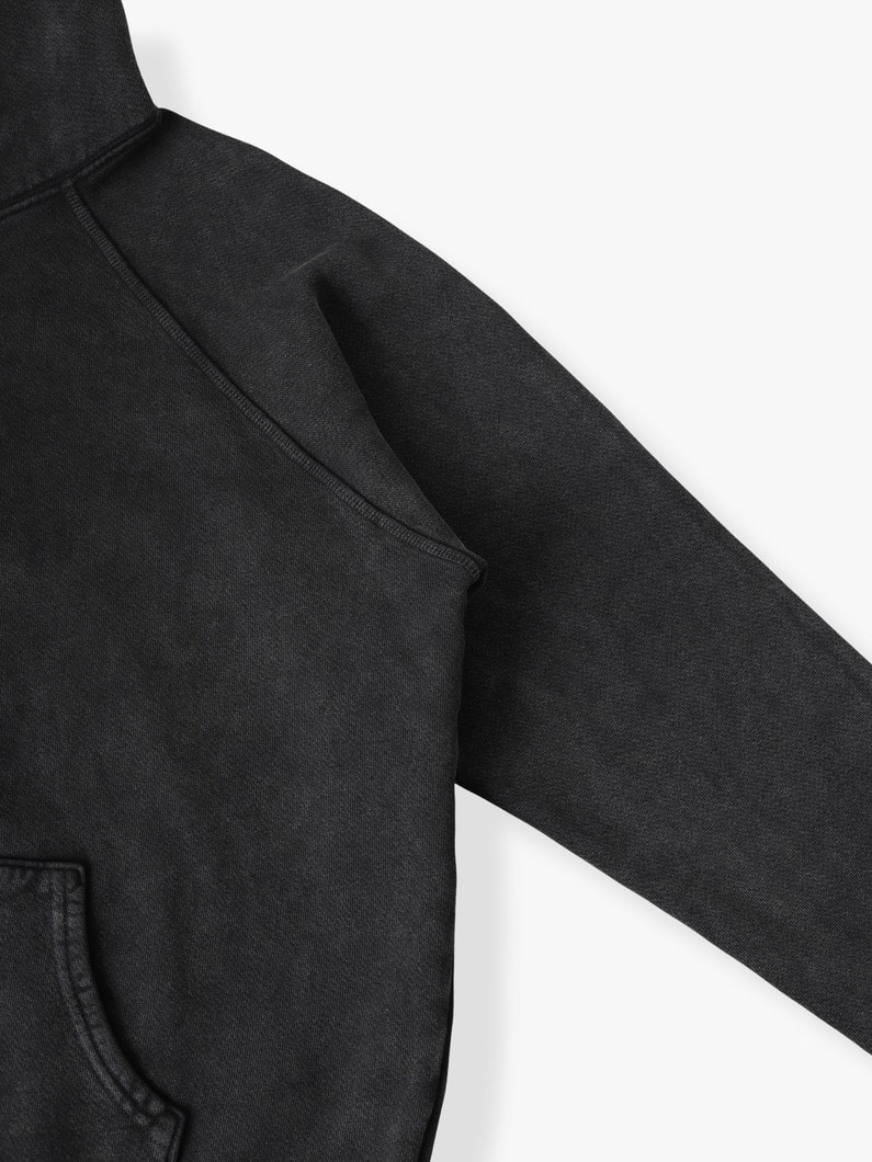 ヘヴィーウェイト ラグラン ジップ スウェットフーディー 詳細画像 black 2