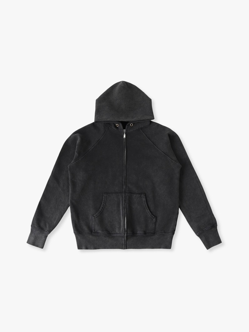 ヘヴィーウェイト ラグラン ジップ スウェットフーディー 詳細画像 black 3