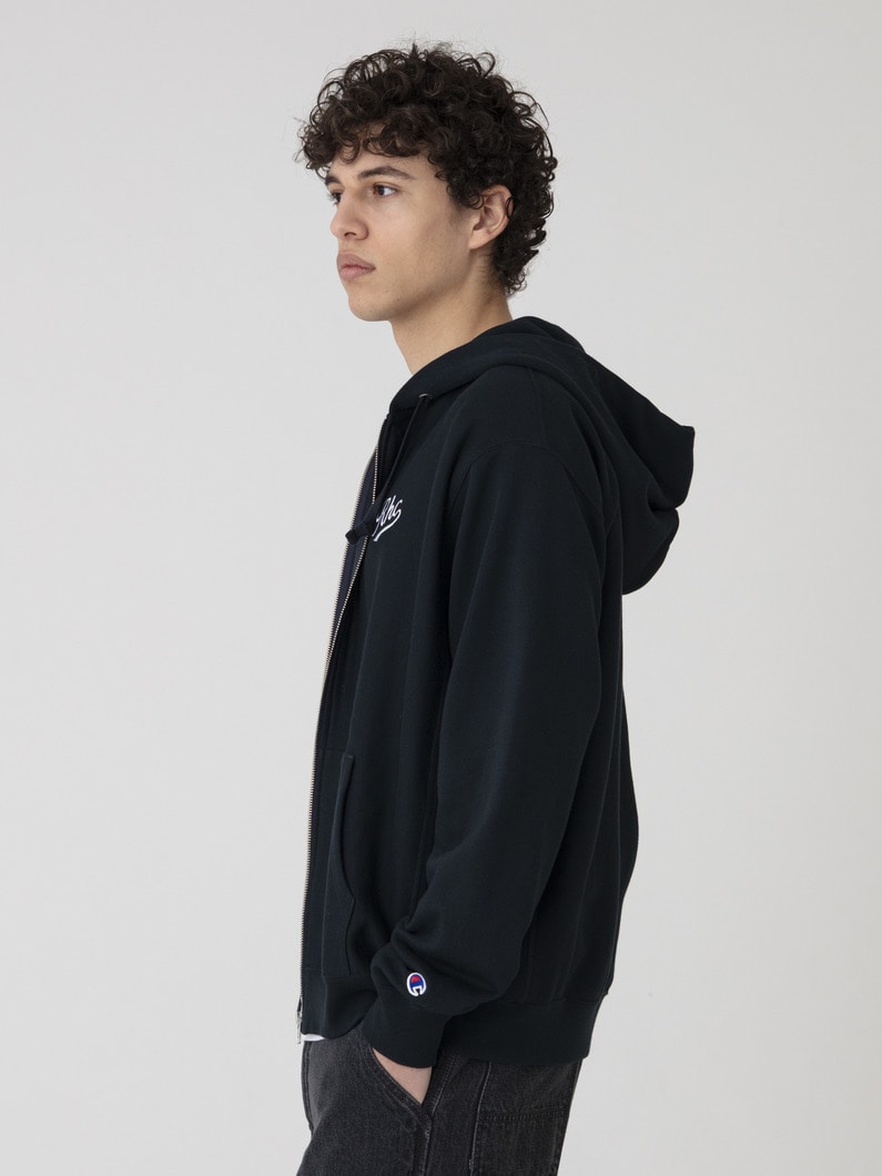 エンブロイダリーロゴ スウェット ジップフーディー 詳細画像 navy 2