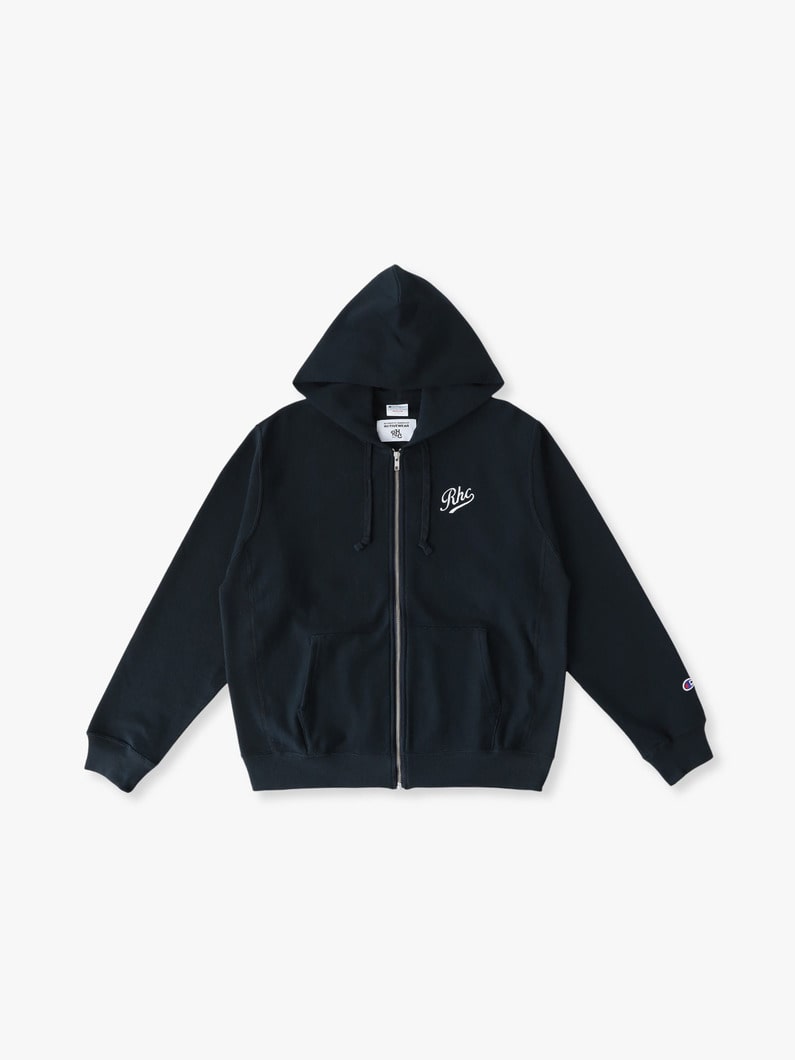 エンブロイダリーロゴ スウェット ジップフーディー 詳細画像 navy 4