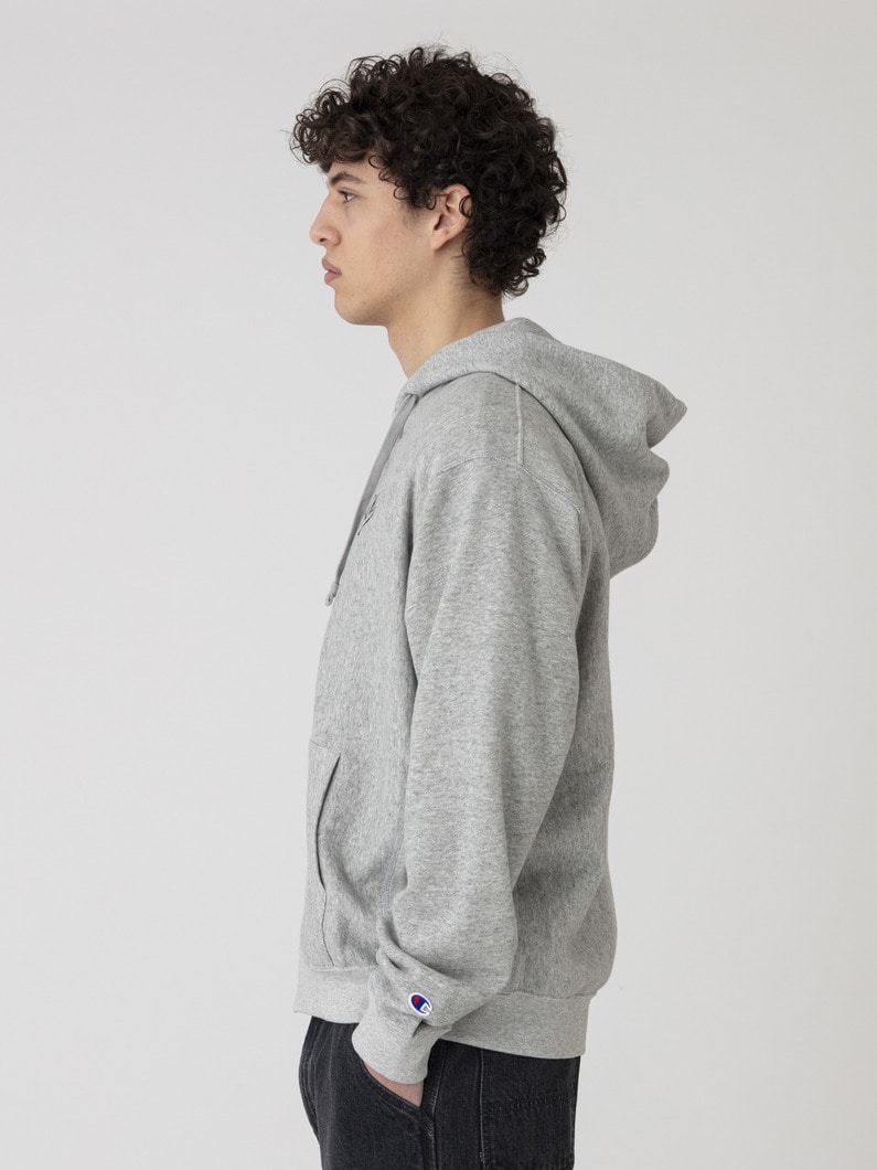 エンブロイダリーロゴ スウェット ジップフーディー 詳細画像 gray 2