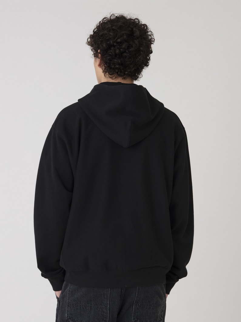 エンブロイダリーロゴ スウェット ジップフーディー 詳細画像 black 2