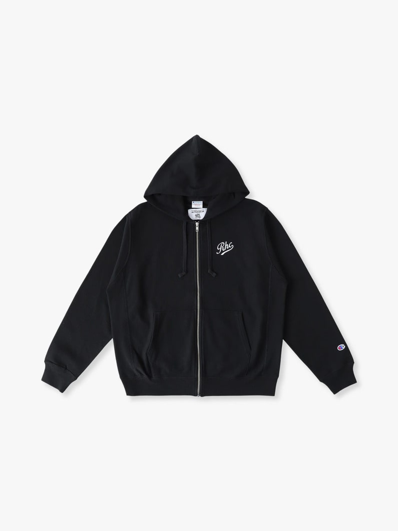 エンブロイダリーロゴ スウェット ジップフーディー 詳細画像 black 3