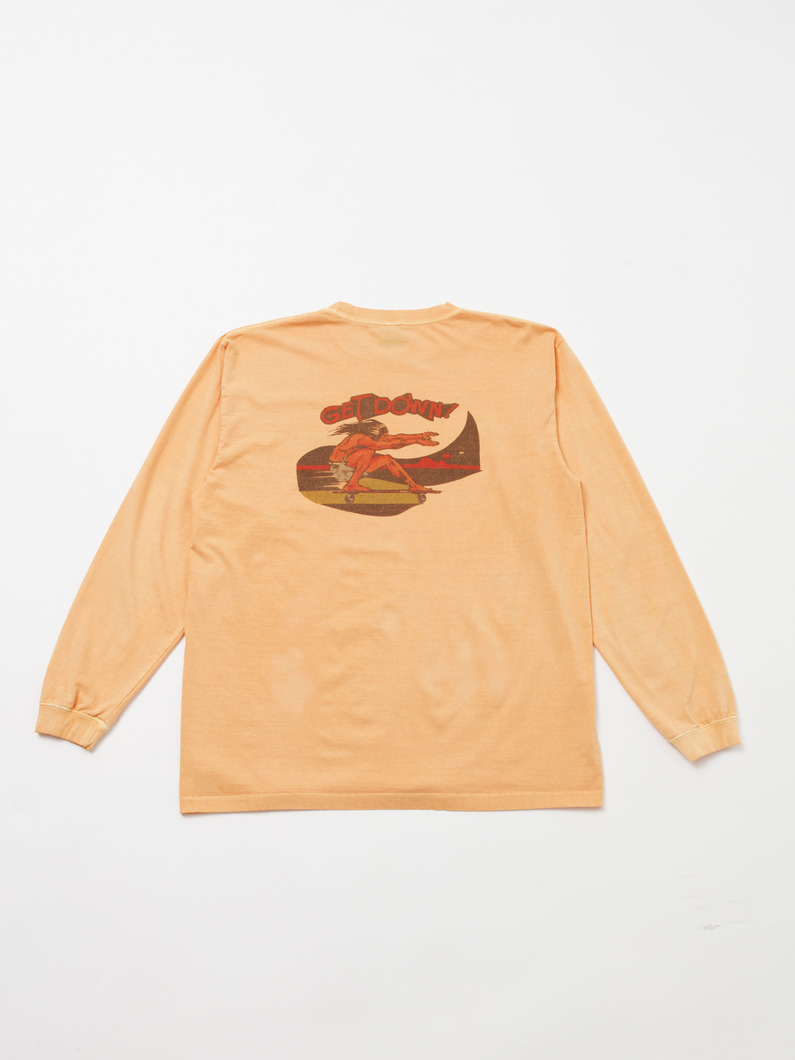 プリント ロングスリーブティー（オレンジ） 詳細画像 orange 2