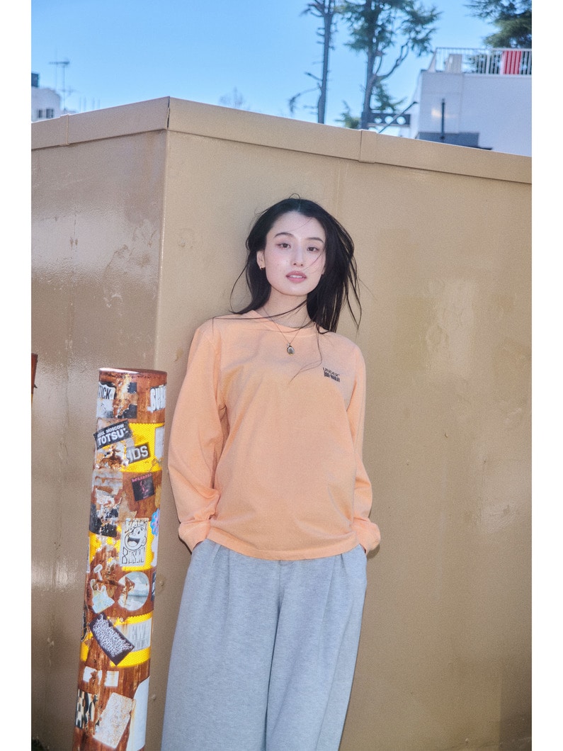 プリント ロングスリーブティー（オレンジ） 詳細画像 orange 3