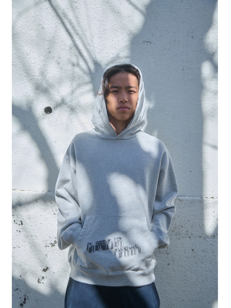 プリント スウェットフーディー 詳細画像 gray 3