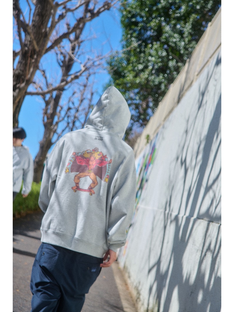 プリント スウェットフーディー 詳細画像 gray 5