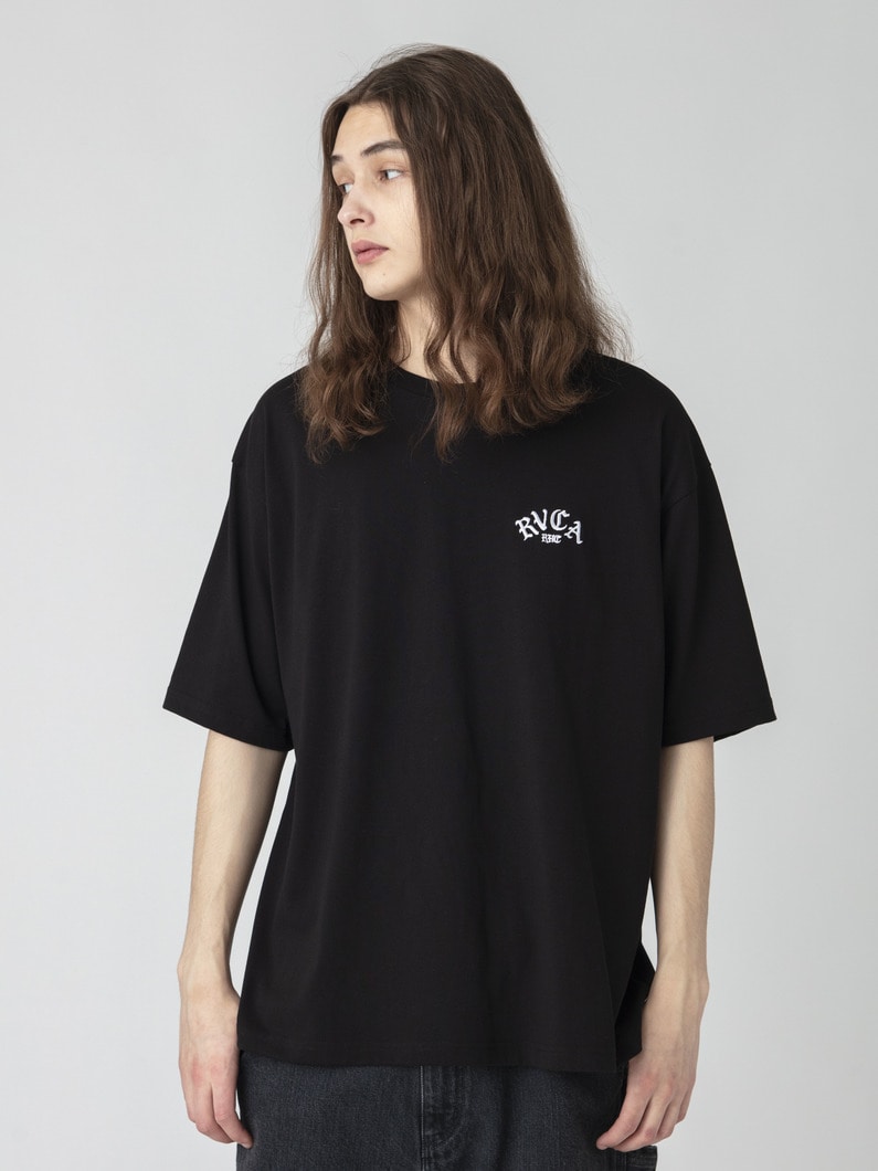 エンブロイダリーロゴ ティー 詳細画像 black