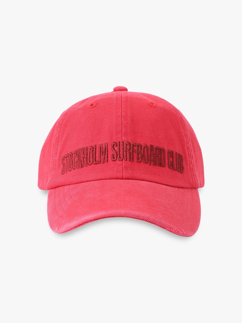 コットンツイル エンブロイダリーロゴ キャップ 詳細画像 red 1