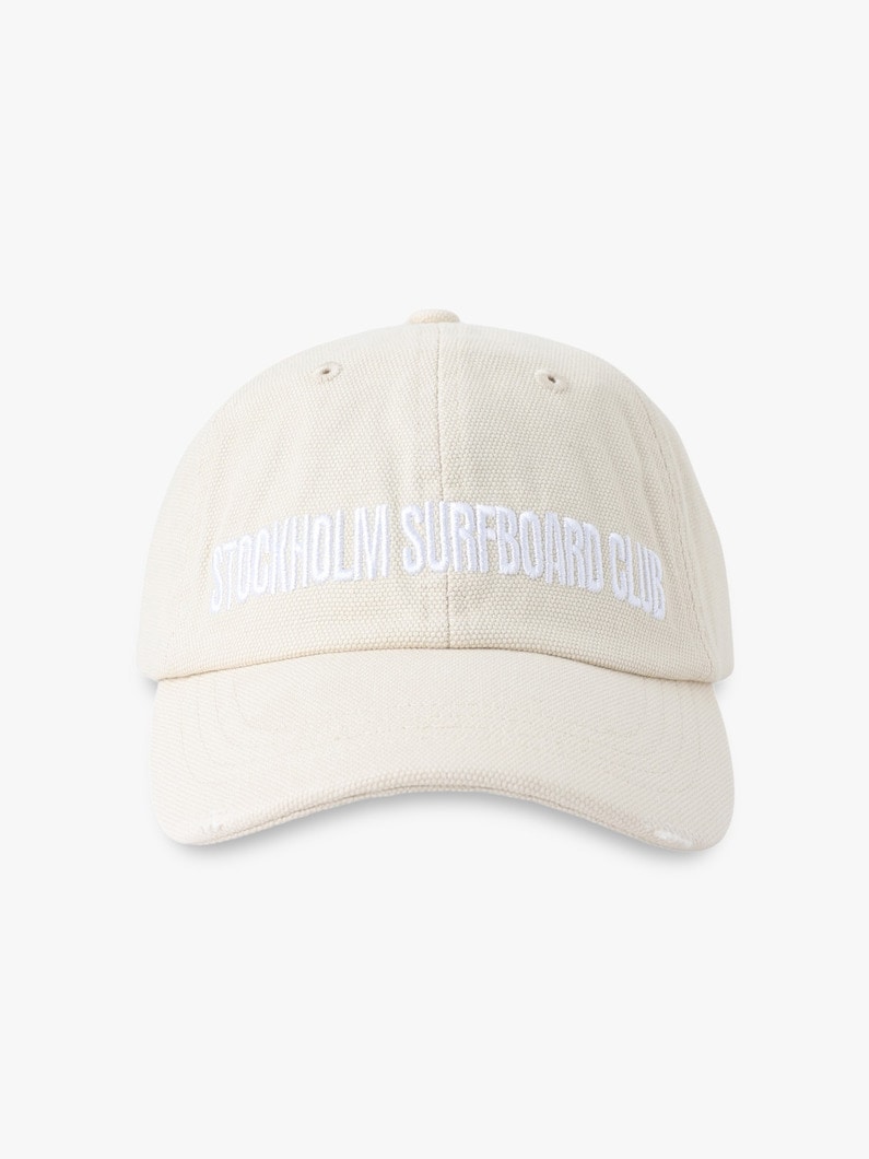 コットンツイル エンブロイダリーロゴ キャップ 詳細画像 beige