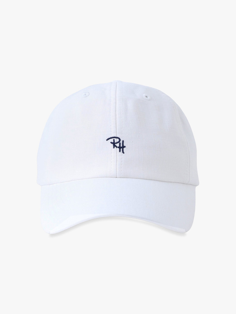 リネン ロゴキャップ 詳細画像 white 1