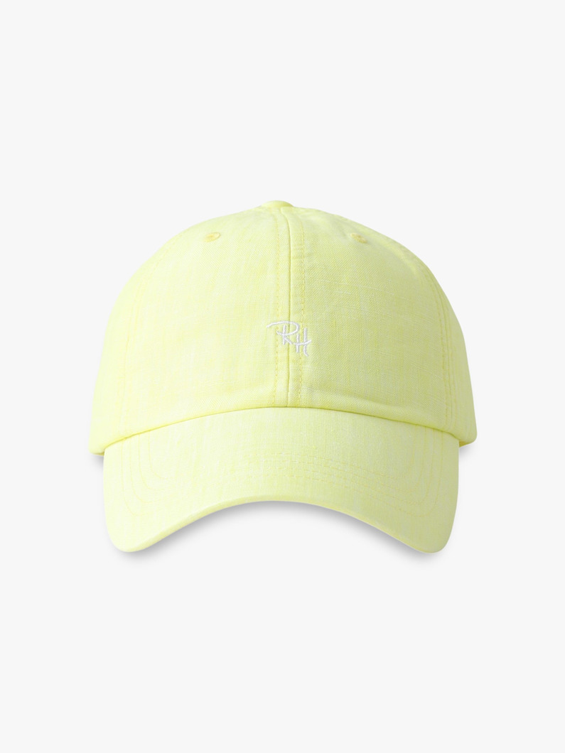 リネン ロゴキャップ 詳細画像 yellow