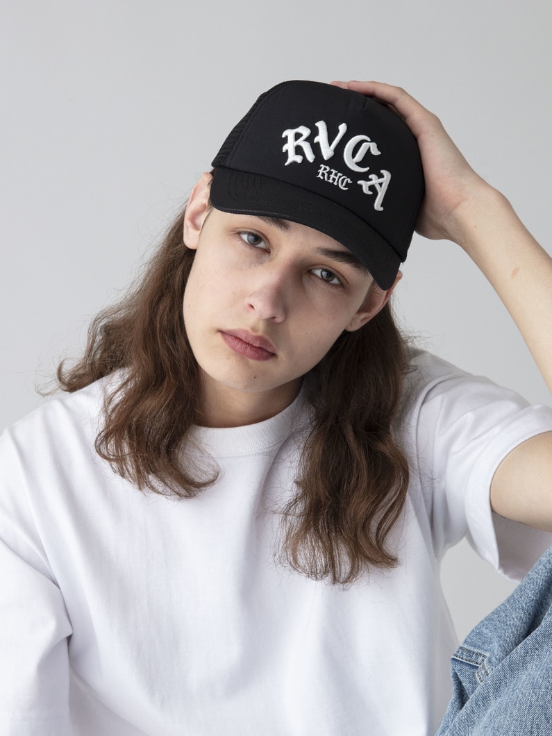 エンブロイダリーロゴ メッシュキャップ 詳細画像 black 1