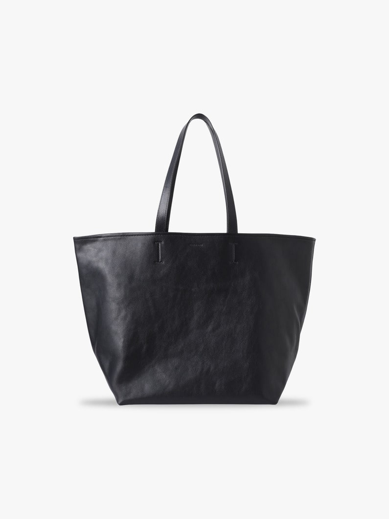 ウォッシュドベジタブルタンニングレザー トートバッグ 詳細画像 black 1