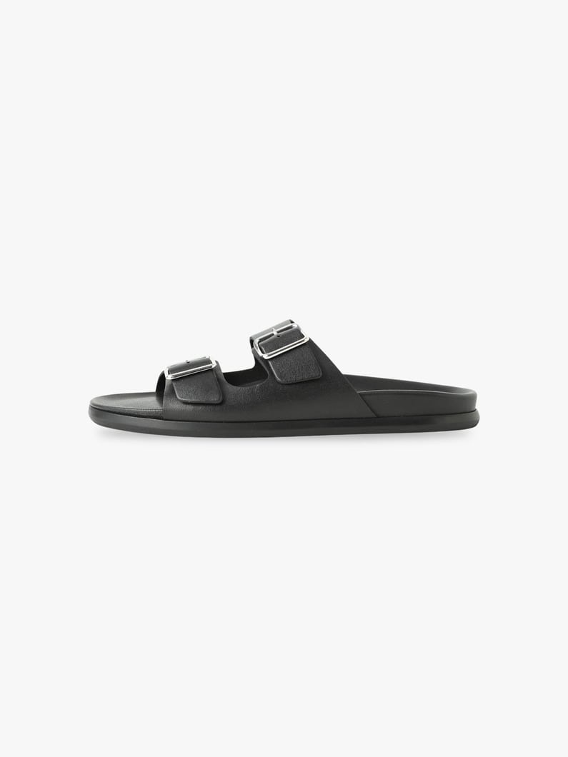 ウォッシュドベジタブルタンニンレザー サンダル 詳細画像 black 1