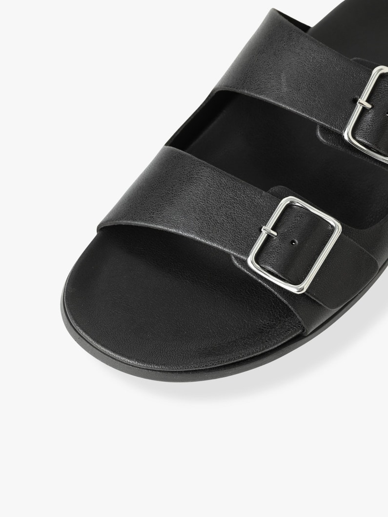 ウォッシュドベジタブルタンニンレザー サンダル 詳細画像 black 6