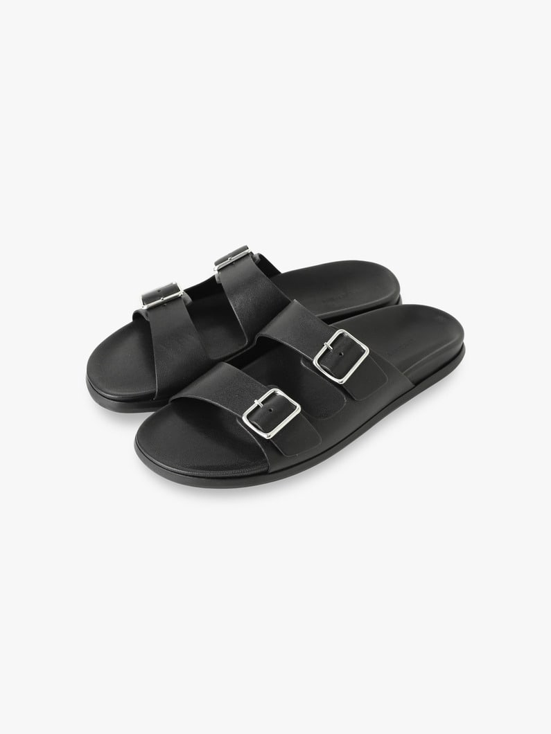 ウォッシュドベジタブルタンニンレザー サンダル 詳細画像 black 1