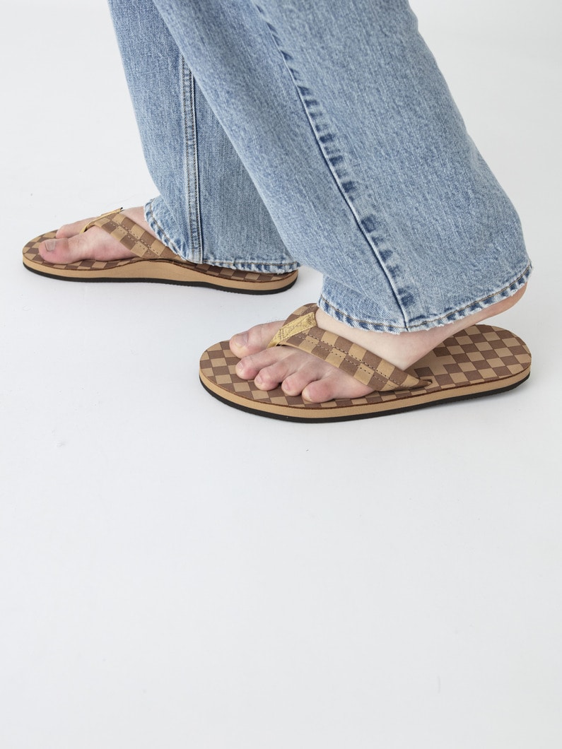 シングルレイヤー チェック サンダル 詳細画像 beige 1