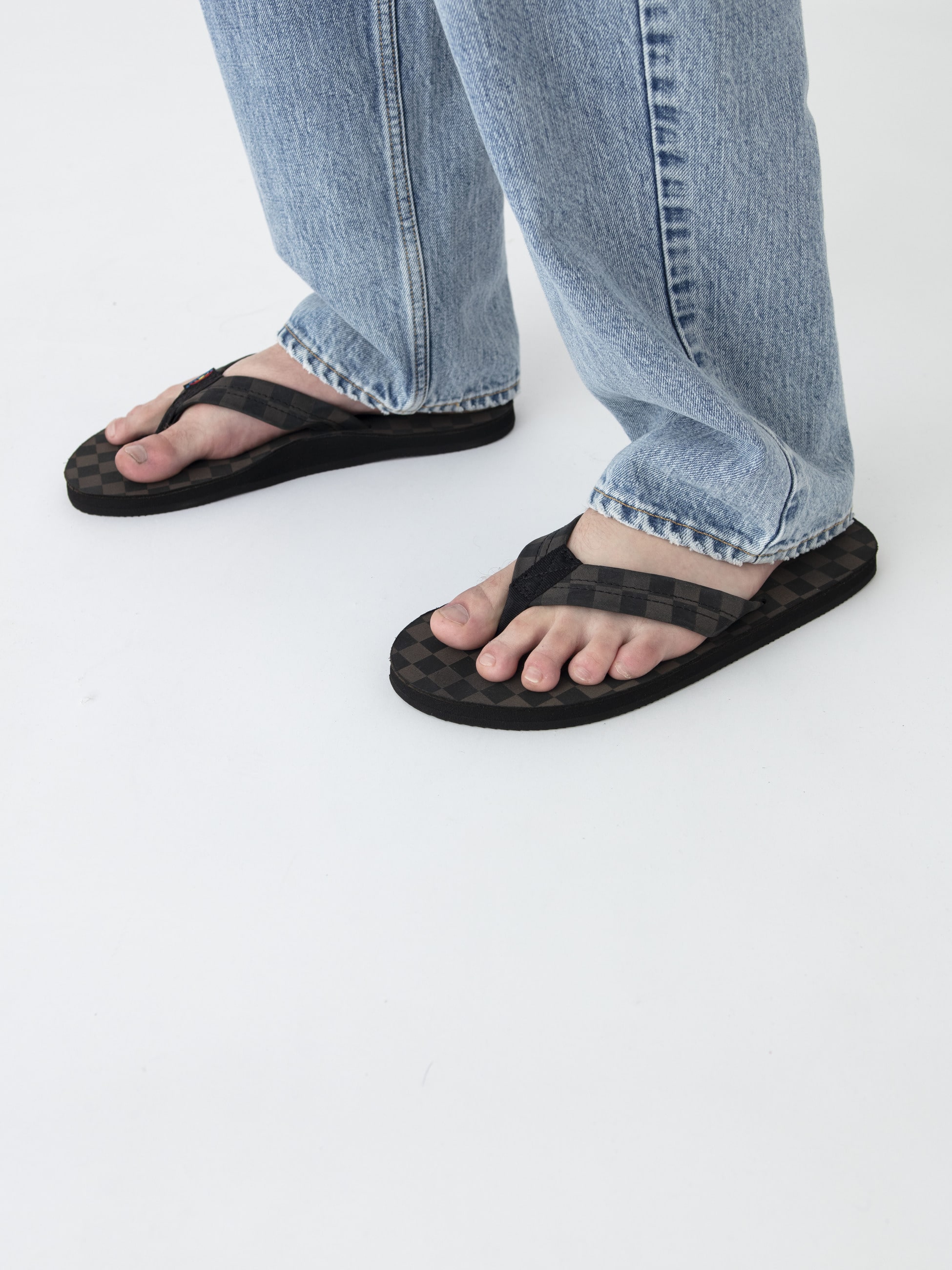 シングルレイヤー チェック サンダル｜Rainbow Sandals(レインボー