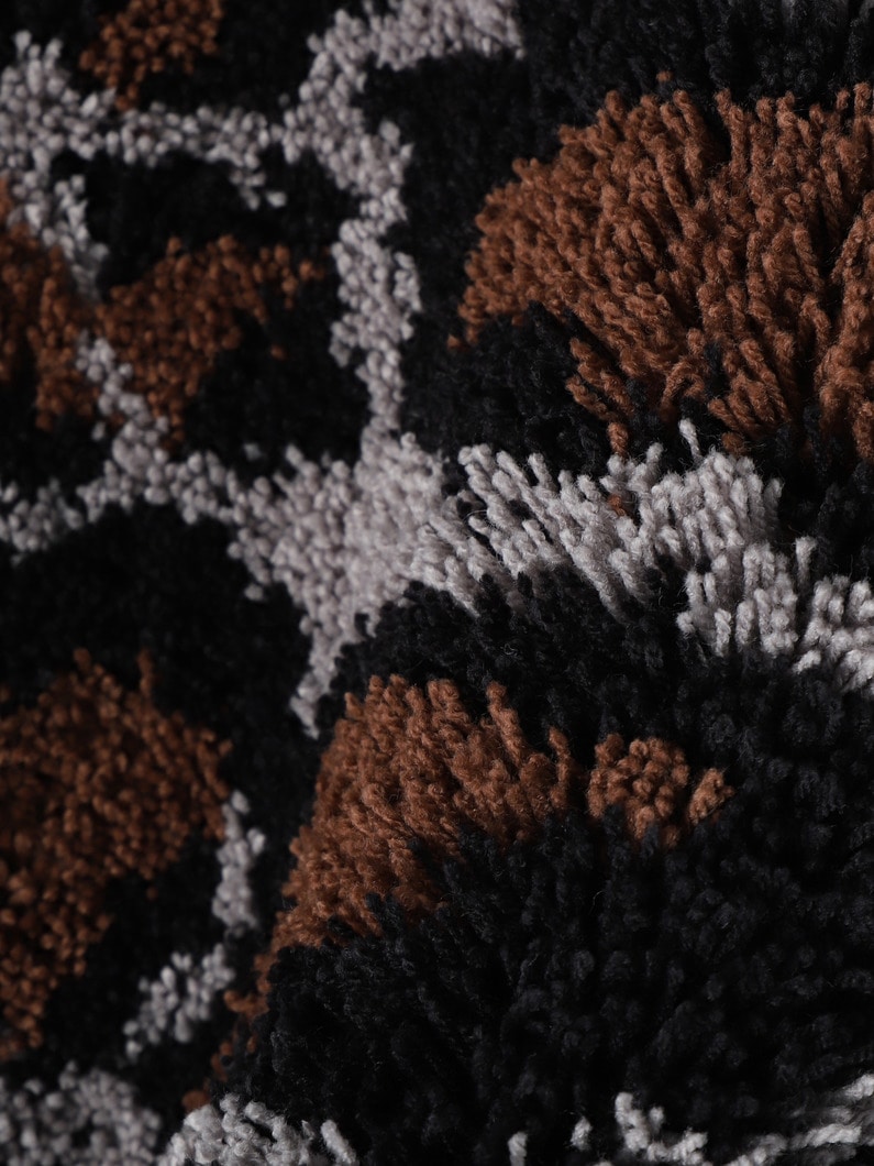 レオパードパターン ラグ 詳細画像 black 4