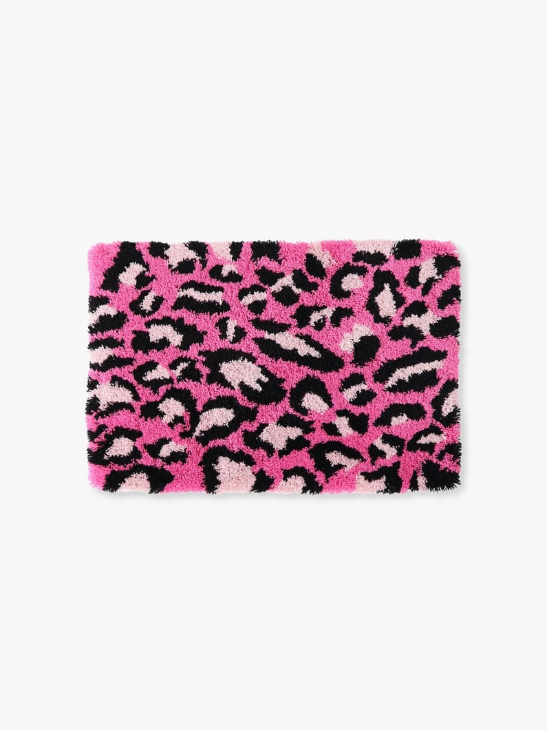 レオパードパターン ラグ 詳細画像 pink