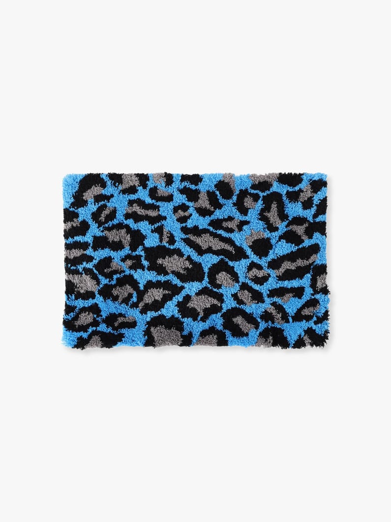 レオパードパターン ラグ 詳細画像 blue
