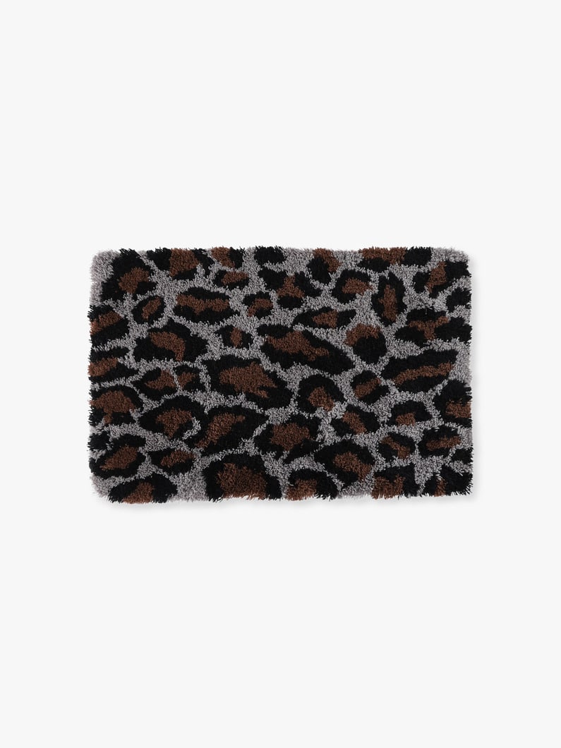 レオパードパターン ラグ 詳細画像 black 1