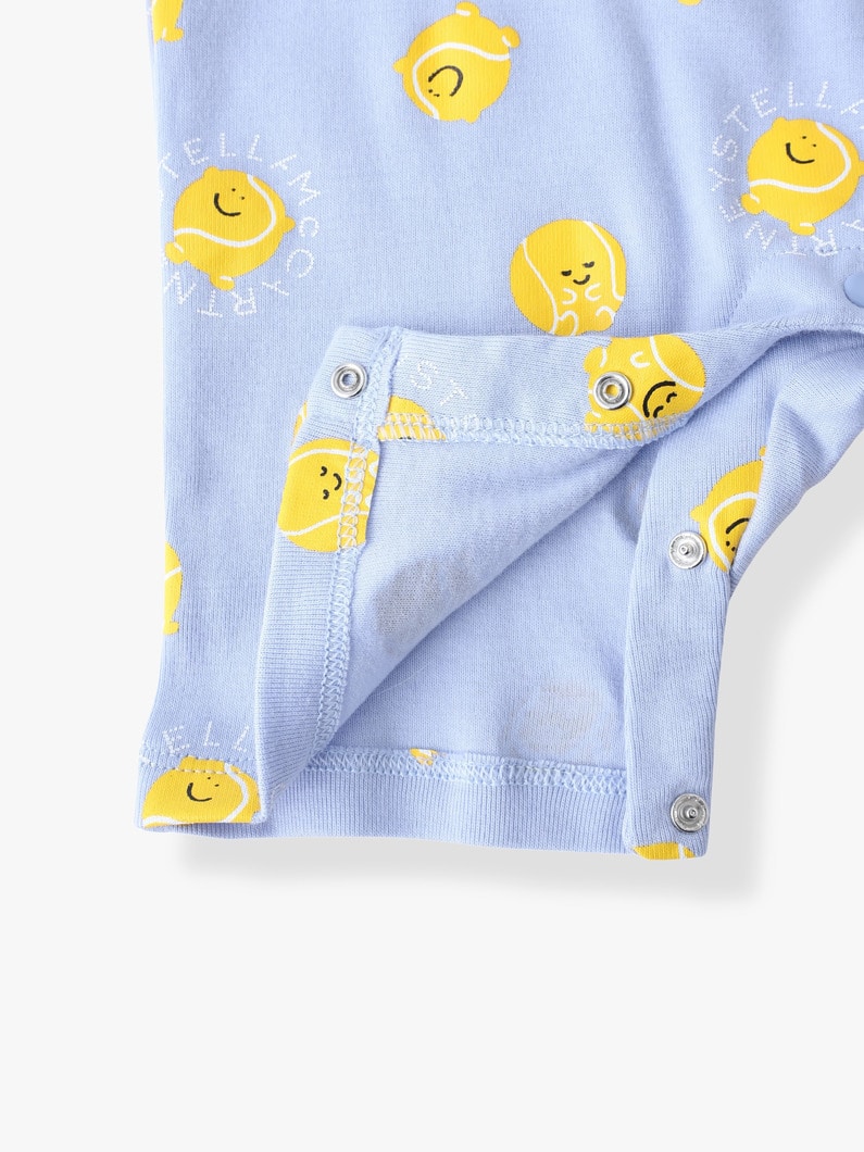 テニスボール プリント ビブ ロンパース ボックス セット（ライトブルー/9-12M） 詳細画像 light blue 5