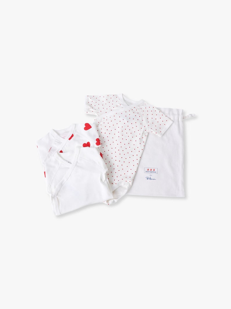 ベビー ボディスーツ&times;ポーチ セット（レッド/12M） 詳細画像 red 1