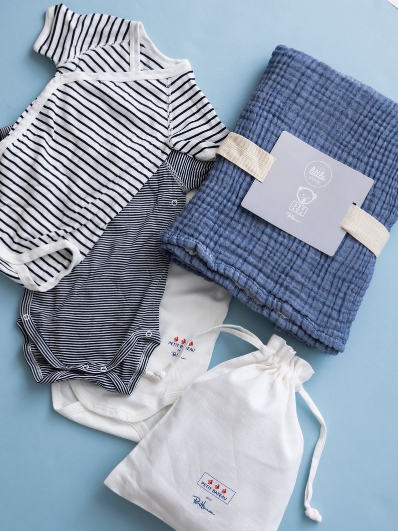 ベビー ボディスーツ&times;ポーチ セット（ネイビー/12M） 詳細画像 navy 8