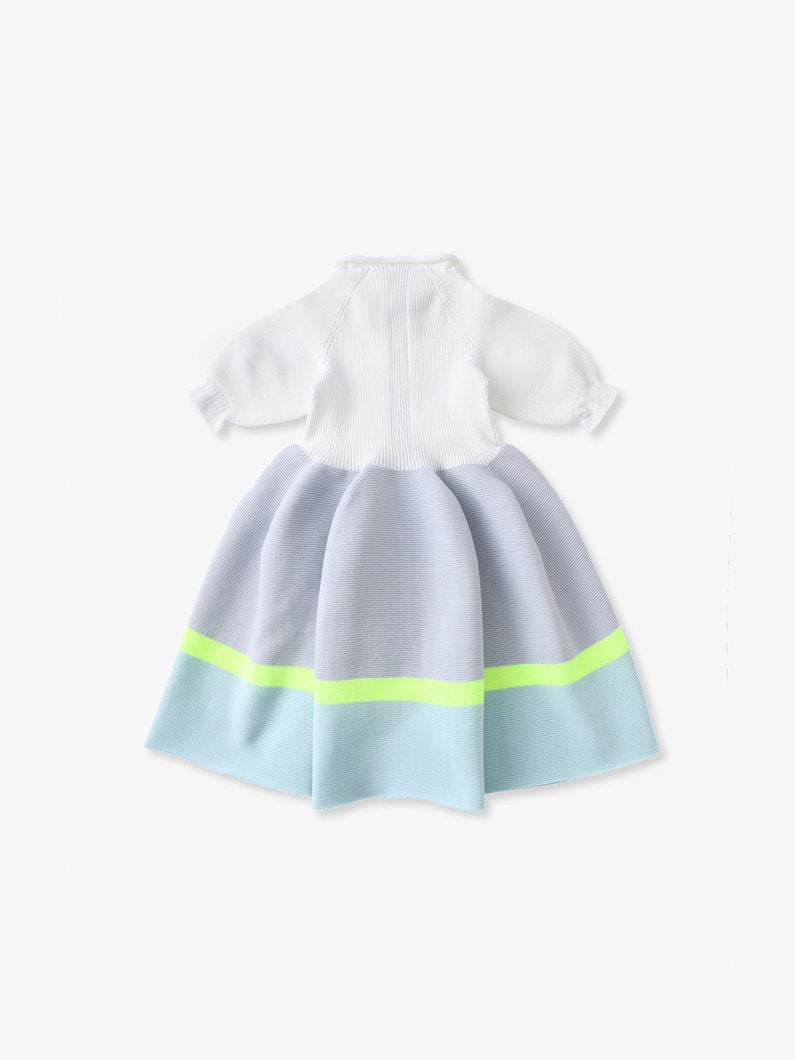 ポッタリー キッド パフ スリーブ ドレス（マルチ/ネイビー） 詳細画像 navy 1