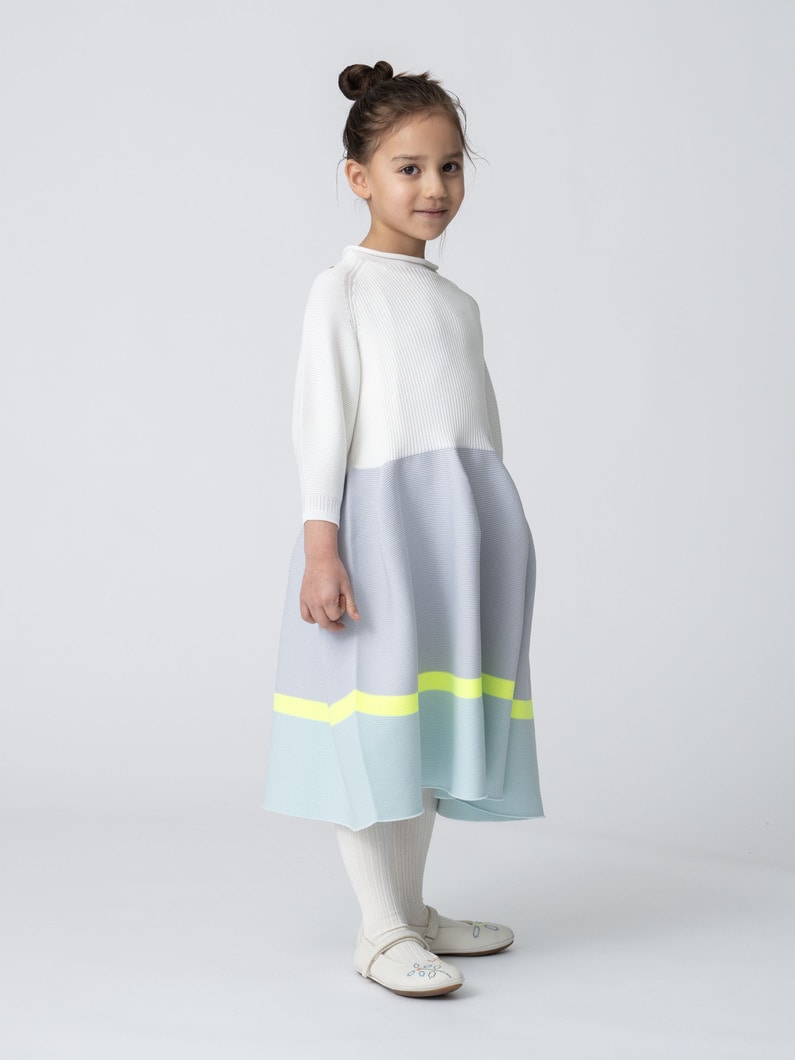 ポッタリー キッド パフ スリーブ ドレス（マルチ/ネイビー） 詳細画像 multi 2