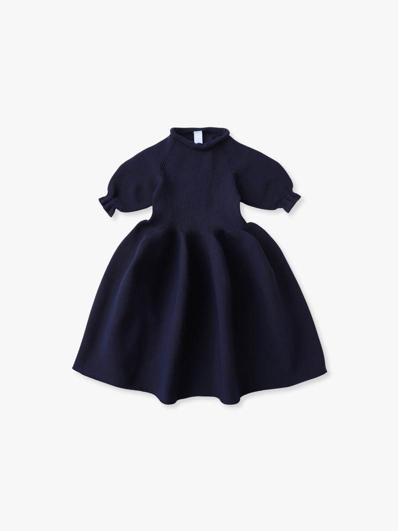 ポッタリー キッド パフ スリーブ ドレス（マルチ/ネイビー） 詳細画像 navy 1