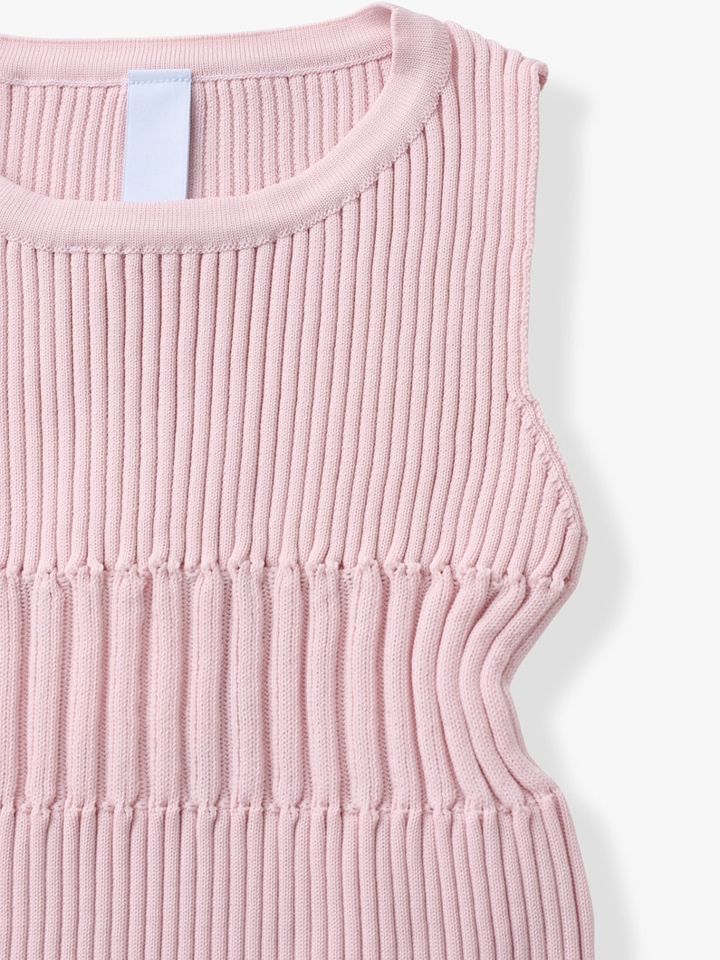 ソフト フルーテッドキッド スリーブレス ドレス（ライトピンク/ネイビー） 詳細画像 navy 2