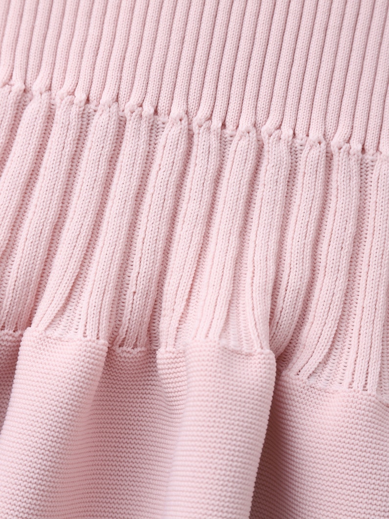 ソフト フルーテッドキッド スリーブレス ドレス（ライトピンク/ネイビー） 詳細画像 navy 3