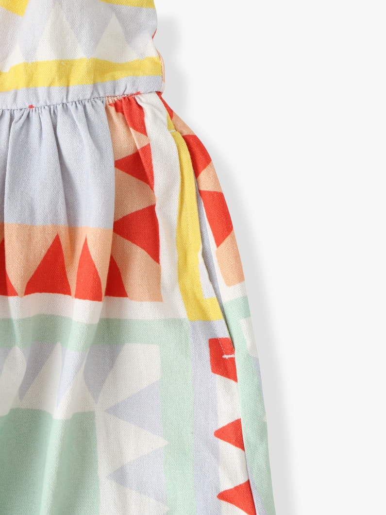 パッチワークプリント ハーフスリーブ ドレス（4-10Y） 詳細画像 multi 3