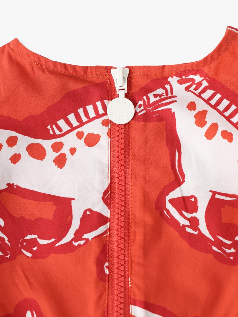 ホースプリント ポプリン ドレス（4-10Y） 詳細画像 red 4