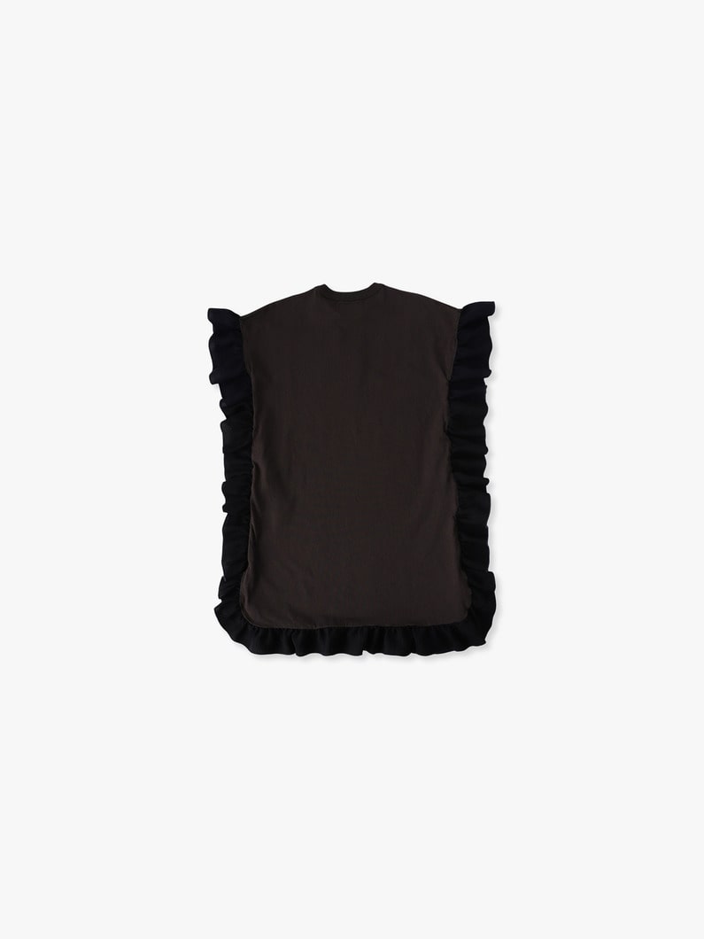 コットン フリル ドレス（105-125cm） 詳細画像 charcoal gray 1