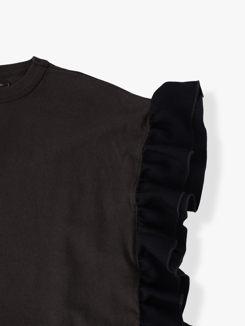 コットン フリル ドレス（105-125cm） 詳細画像 charcoal gray 2