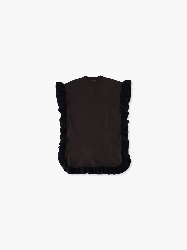 コットン フリル ドレス（105-125cm） 詳細画像 charcoal gray 1