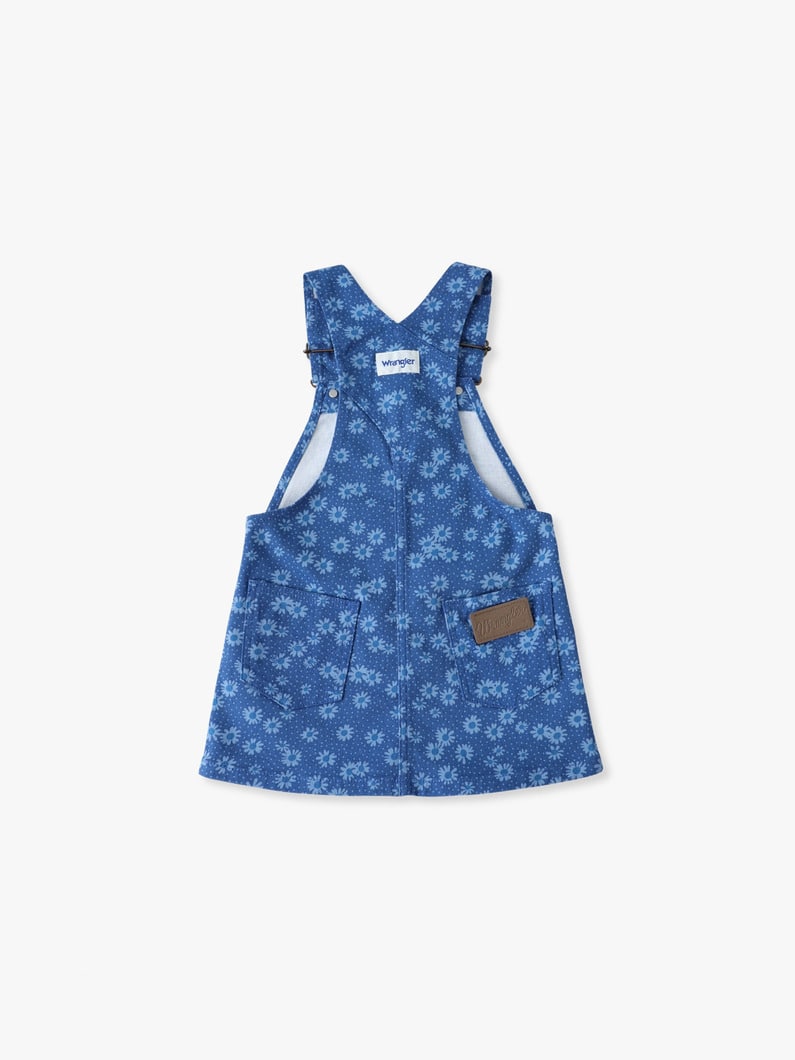 フラワー プリント デニム ドレス（ブルー/105-150cm） 詳細画像 blue 1