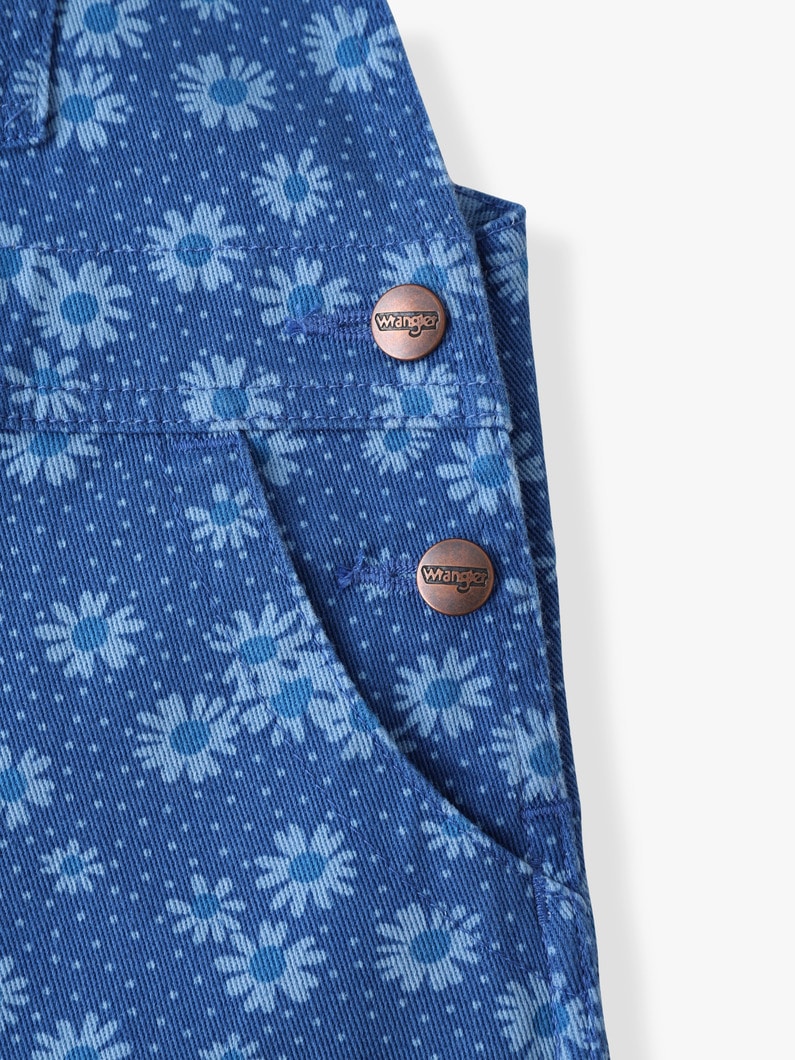 フラワー プリント デニム ドレス（ブルー/105-150cm） 詳細画像 blue 3