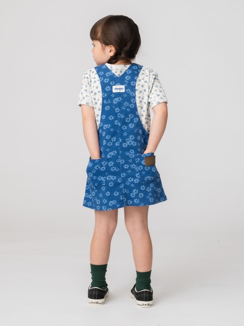 フラワー プリント デニム ドレス（ブルー/105-150cm） 詳細画像 blue 4