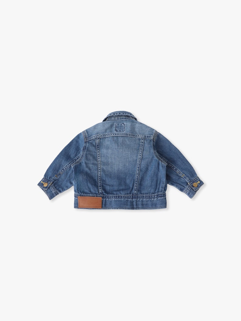 デニム ライダースジャケット（ライトブルー/90-100cm） 詳細画像 light blue 1