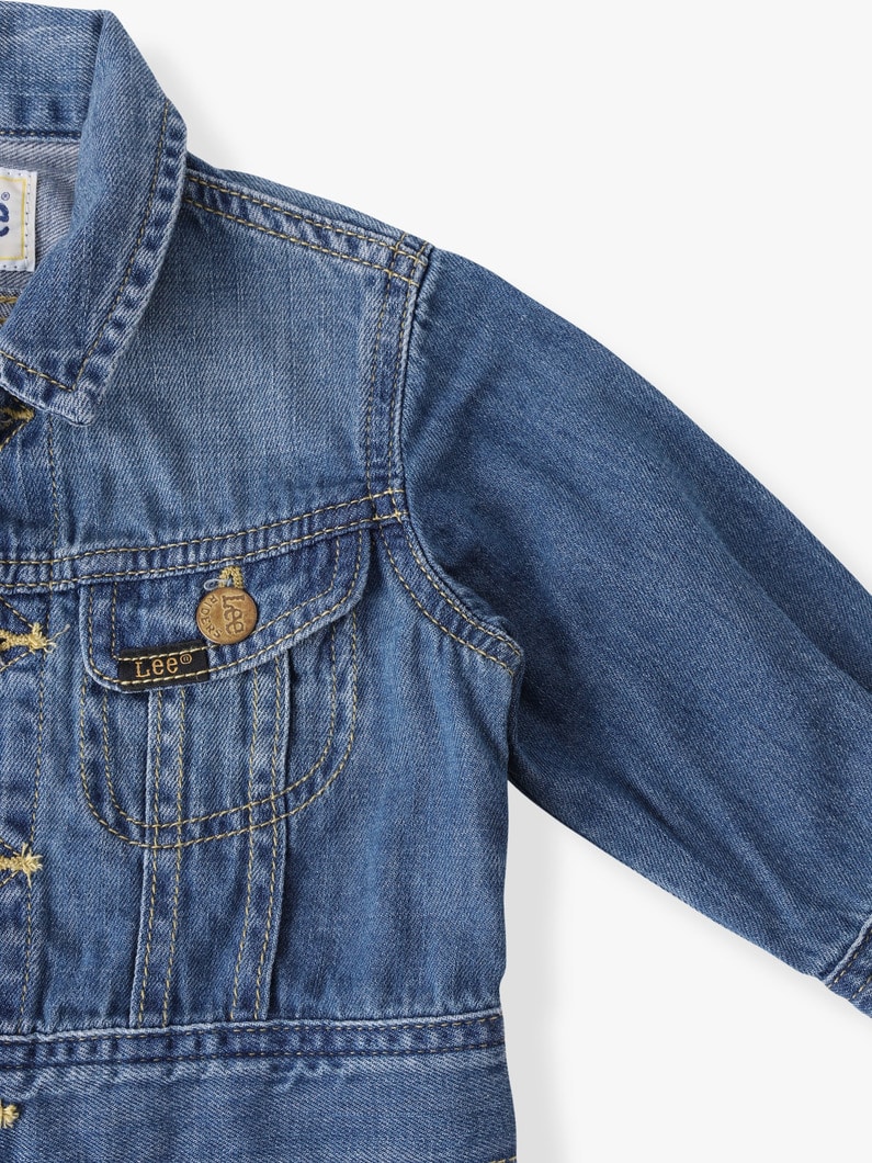 デニム ライダースジャケット（ライトブルー/90-100cm） 詳細画像 light blue 2