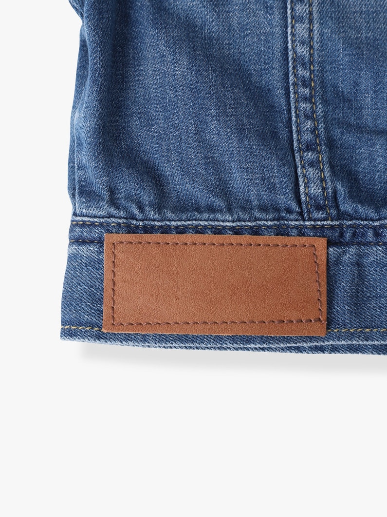 デニム ライダースジャケット（ライトブルー/90-100cm） 詳細画像 light blue 3