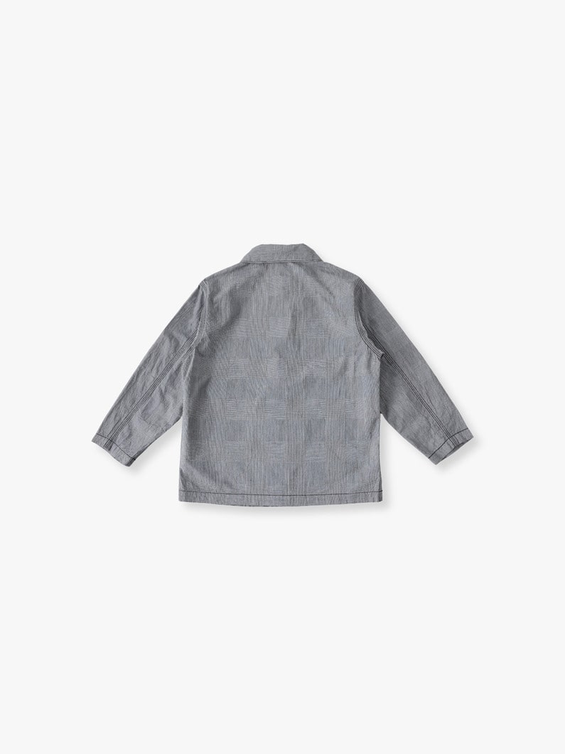 ワッシャー チェック ジャケット（100-140cm） 詳細画像 black 1