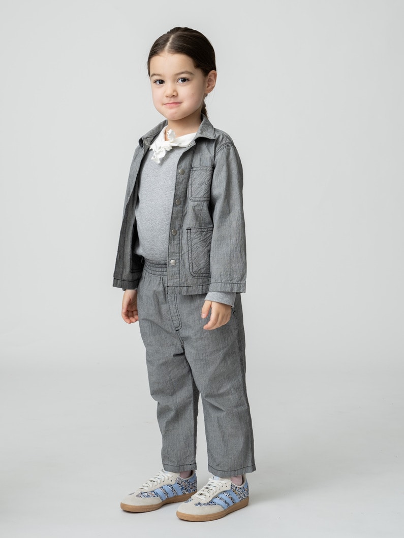 ワッシャー チェック ジャケット（100-140cm） 詳細画像 black 6