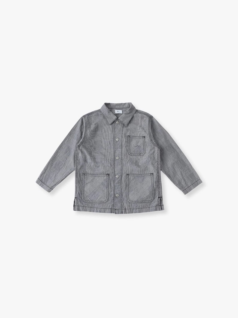 ワッシャー チェック ジャケット（100-140cm） 詳細画像 black 7