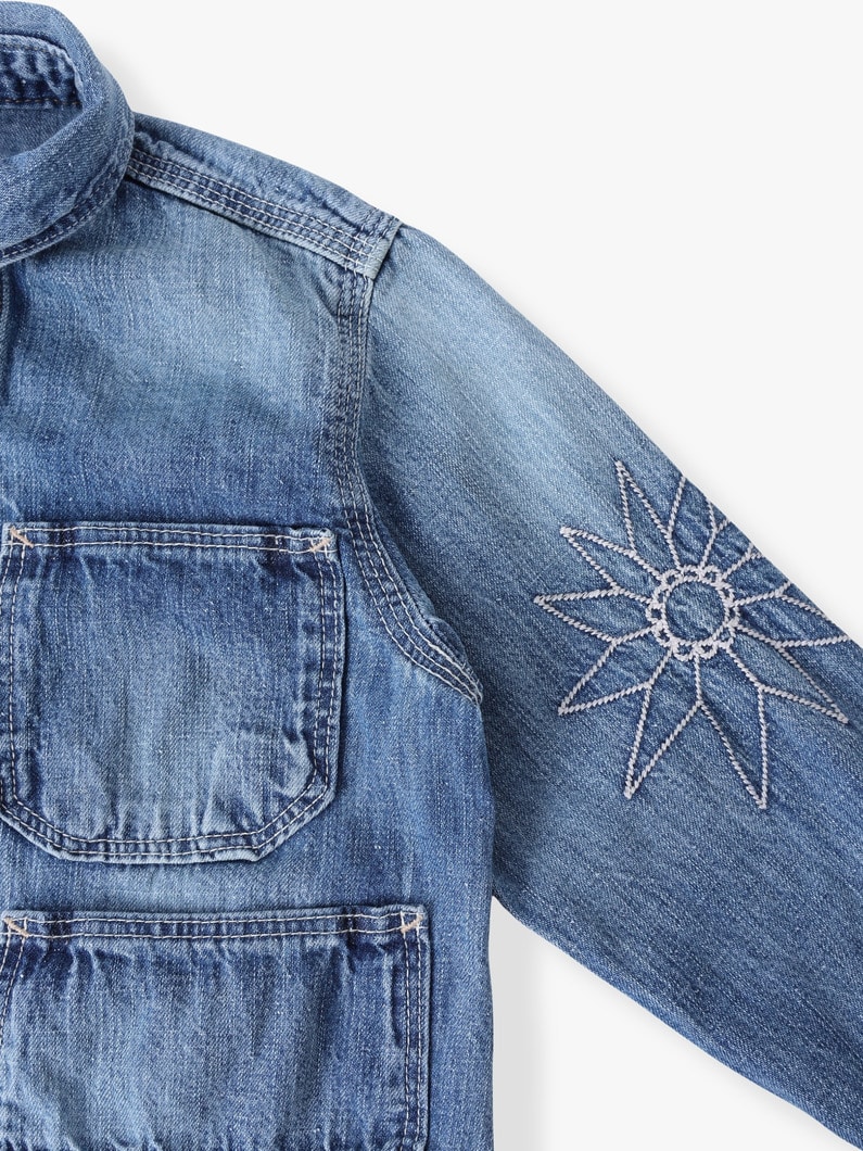 ワーク デニム ジャケット（105-125cm） 詳細画像 blue 2